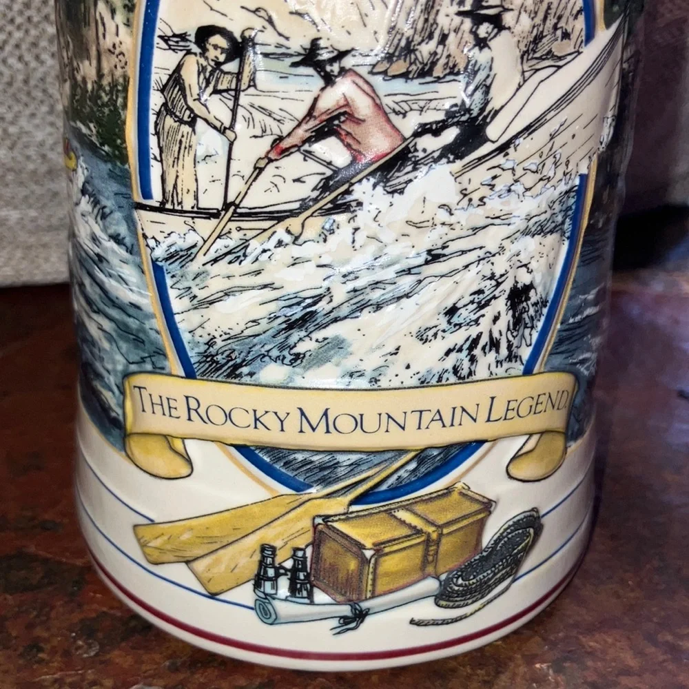 1992 Coors Beer Stein Rocky Mountain Legend‎ Series Beautiful Textured Scenery